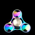 Wholesale Fashion Design Aluminum Metal Fidget Spinner Stress Reducer Toy for Autism Adult, Child (Rainbow)